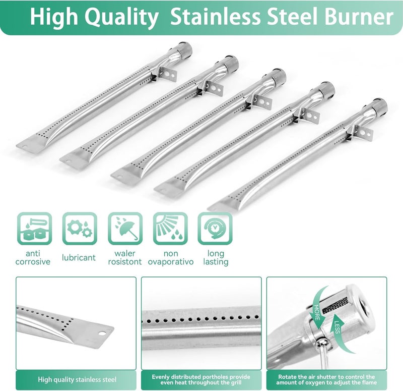 COGRICHBF Grill Replacement Parts for Cuisinart 2556, GAS9556AS, GAS9456AS, GAS2456AS, GAS2556AS, GAS1456ASO, Grill Burner, Heat Plate Parts for Cuisinart 3-In-1 GAS9556AS 5 Burner Propane with Side Burner - Image 3